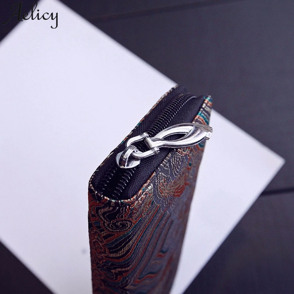 Aelicy National Wind Женский Длинный кошелек держатель для кредитных карт Складная