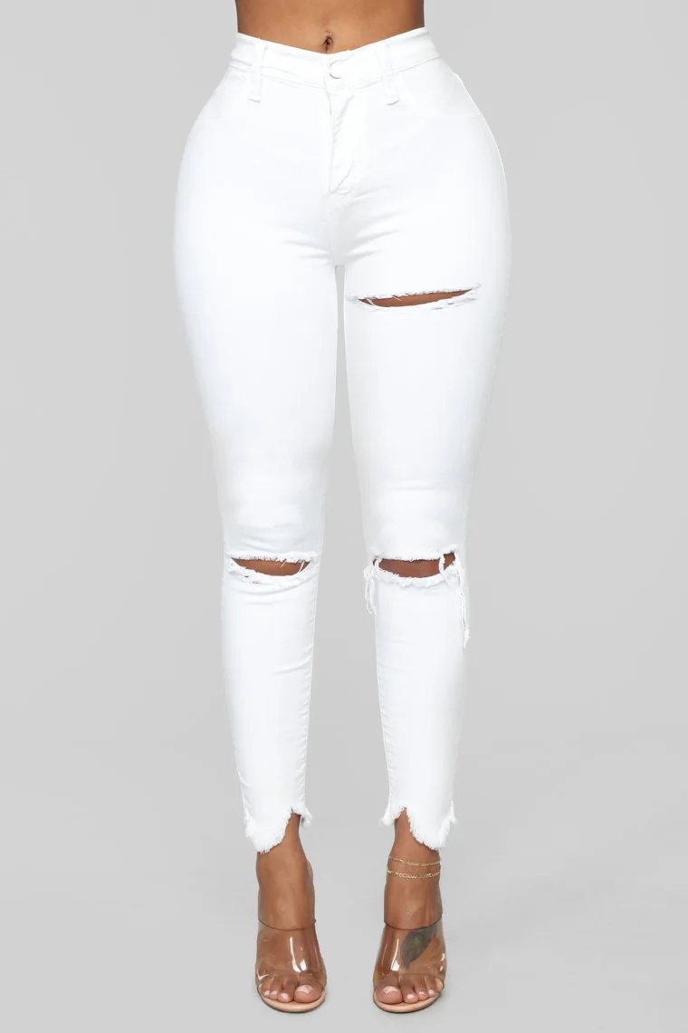 Модные офисные женские джинсы с высокой талией однотонные Jole узкие брюки до