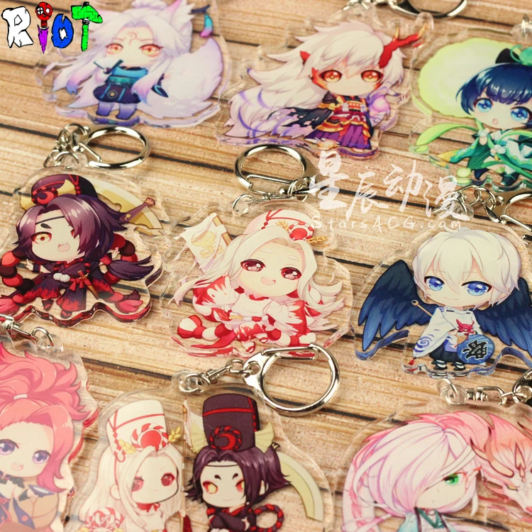 5 шт./лот Onmyoji Ayakashi Ghost Guild версия аниме брелок акриловый прозрачный высокое