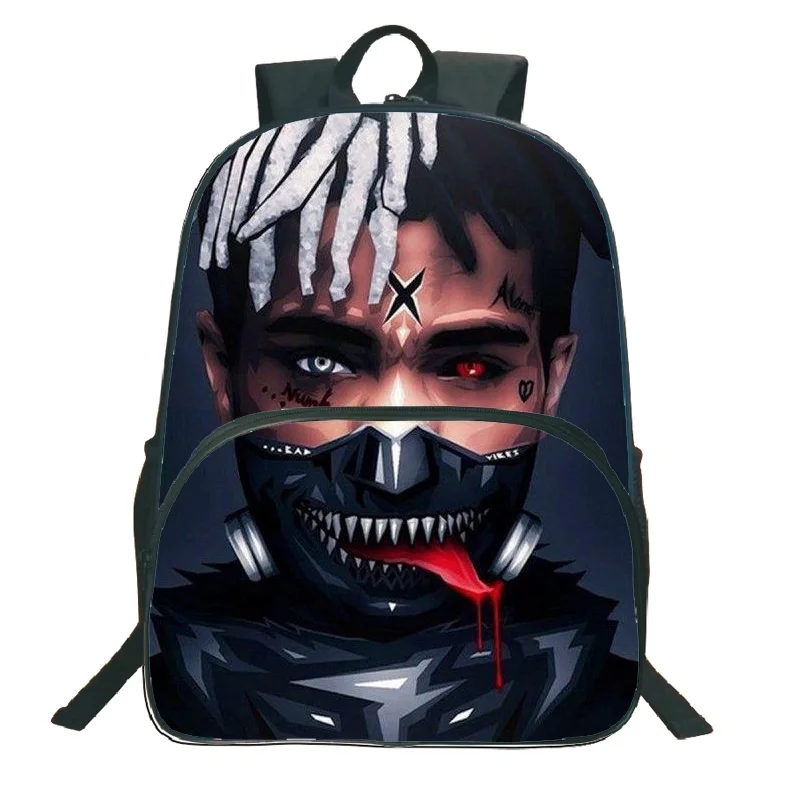 16 дюймов Xxxtentacion Печать Рюкзак, студенческий рюкзак, рюкзак для мальчиков и девочек, школьная сумка, рюкзак для ноутбука, Xxxtentacion вентиляторы рюкзак Bolsas Escolares