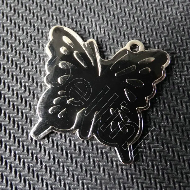 

Personality type shiny metal butterfly key chain customization