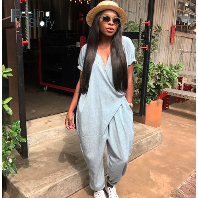 V шеи короткий рукав пикантные однотонные полный комбинезоны для Для женщин