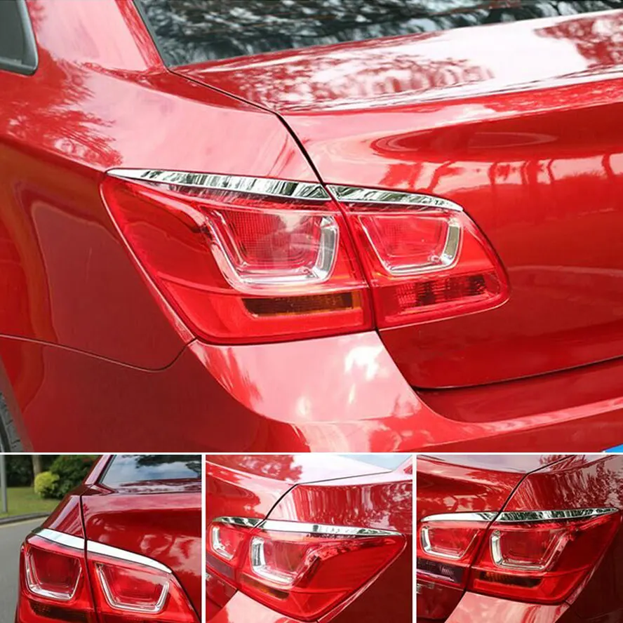 Авто 4 шт нержавеющая сталь задний свет фонарь крышка отделка полосы украшения