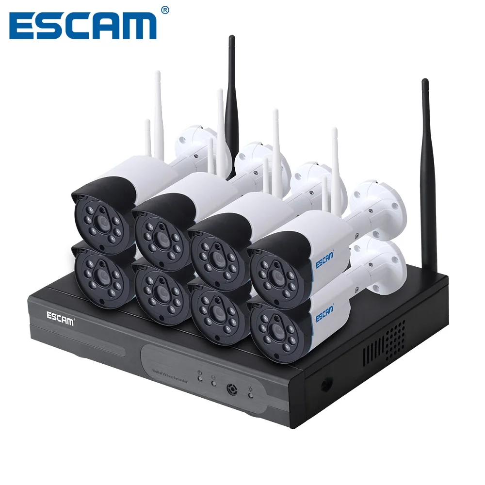 ESCAM WNK804 8ch 720P беспроводной сетевой видеорегистратор комплект наружная ИК-камера