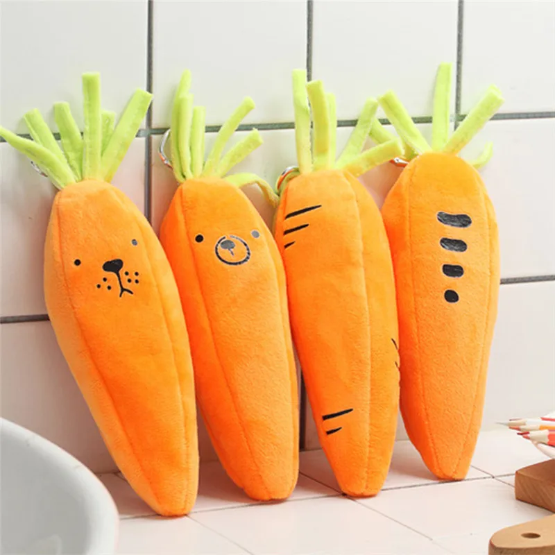 1 шт. милый мультяшный чехол для карандашей плюшевая морковка пенал канцелярские