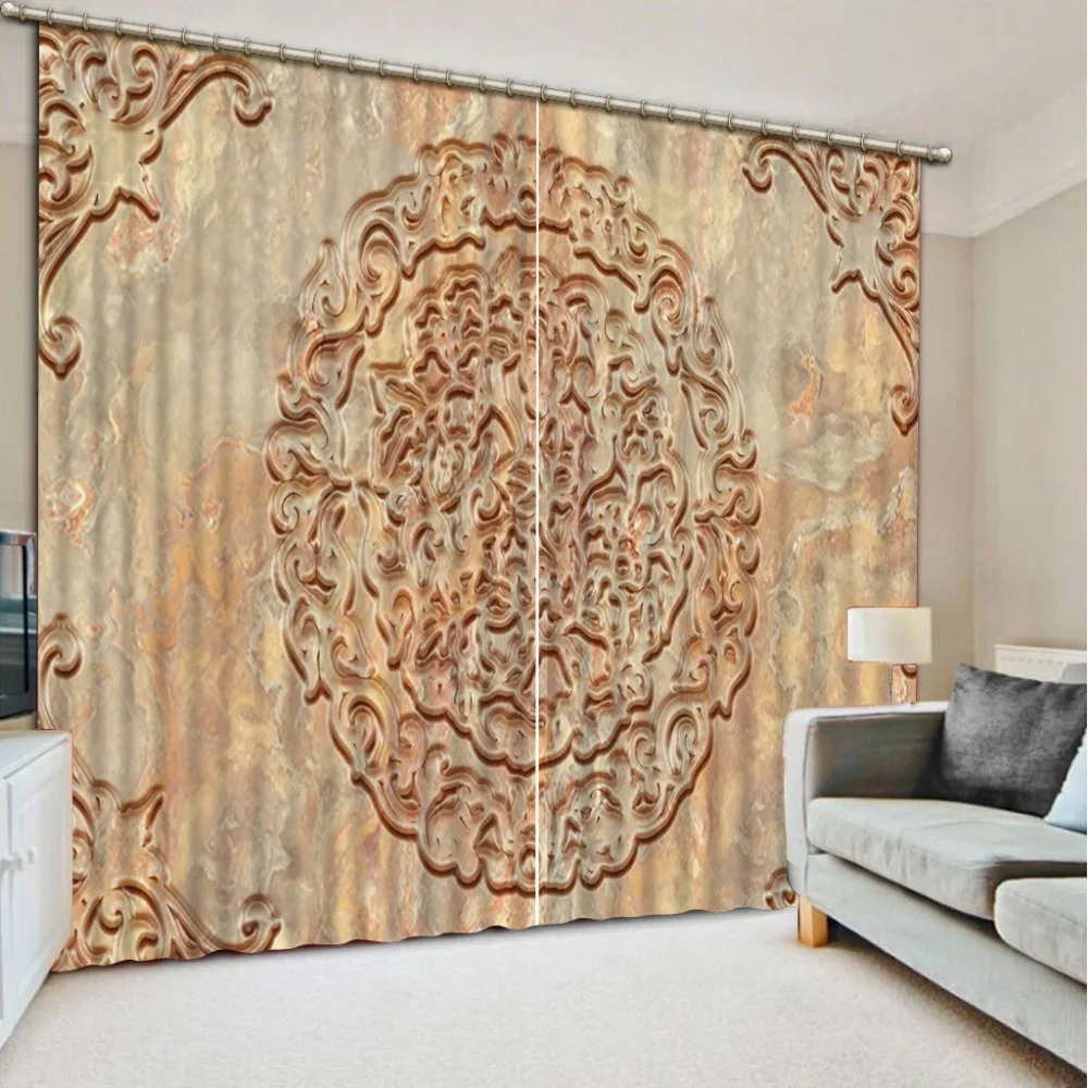

New Arrival pattern Curtains 3D Window Building Curtains for Bedding Room Window Home Decoration