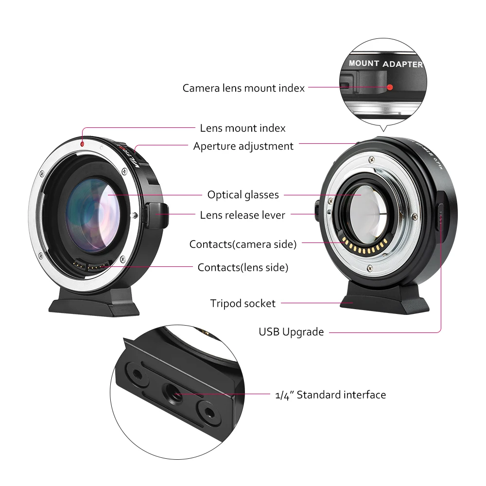 Viltrox EF-M2 AF с автофокусом переходное кольцо для объектива Canon EOS EF серии объективов кольца для Micro Four Thirds MTF M4 3 Cam