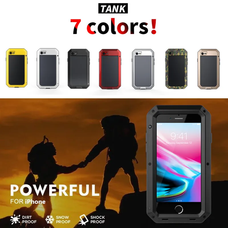 R-Just For iPhone 6 6S 7 8 Plus X Case Slim Armor Metal Aluminum Phone Cover Xs Max XR 4 5S SE XS Shockproof Shell | Мобильные