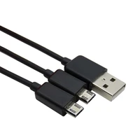 new easy carry 30cm usb male to 2x micro y splitter charging cable for two phone cell dual micro usb