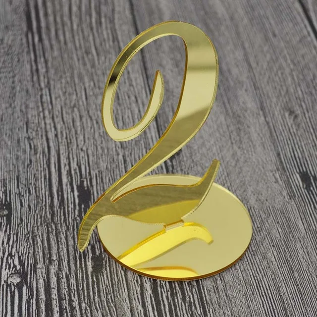 Номер свадебного стола набор золотые серебряные настольные цифры свадебные