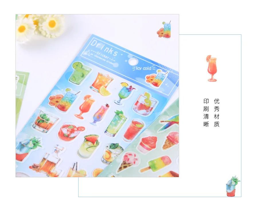 1 шт./1 партия Kawaii канцелярские наклейки Летние фрукты дневник планировщик декоративные мобильные наклейки Скрапбукинг DIY ремесло наклейки