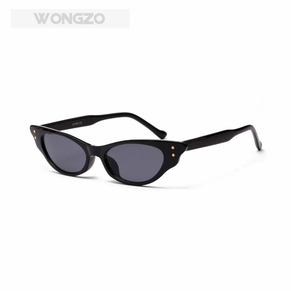 WongZo Personalized party Daily glasses Small border cat eye color sunglasses Retro Sun protection for women UV400 | Аксессуары для