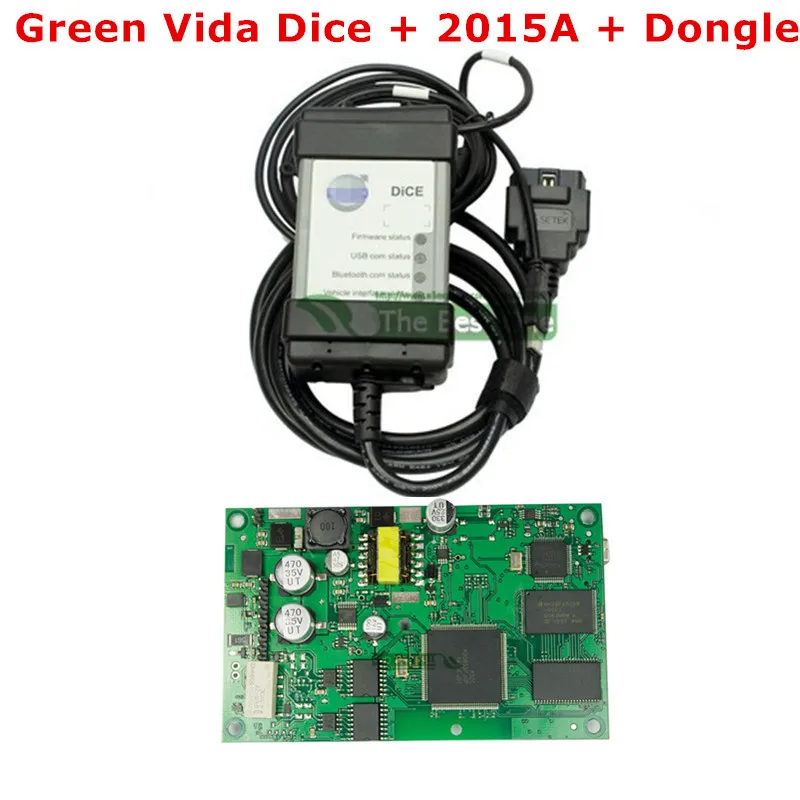 Лучшие продажи для Volvo Vida Dice 2015a добавить автомобили в Obd2 автомобильный диагностический инструмент 2014d Vida Dice Pro полный чип зеленая доска - Цвет: Green Dice 2015A