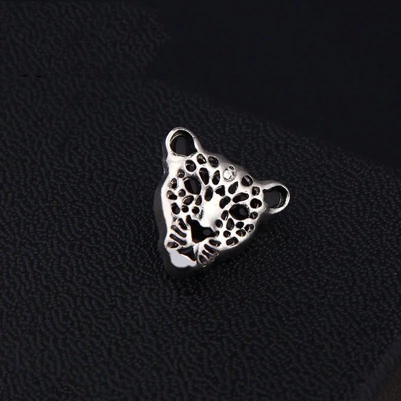 Модные креативные унисекс милые леопардовые головки рубашки воротник Кнопка