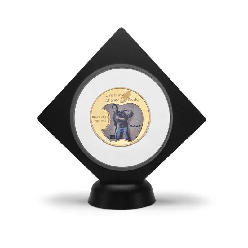 coin5 with holder WR Steve Jobs золотые коллекционные монеты набор с монетницей США вызов монеты Оригинальные металлические монеты персонализированный подарок дропшиппинг - Цвет: coin5 with holder