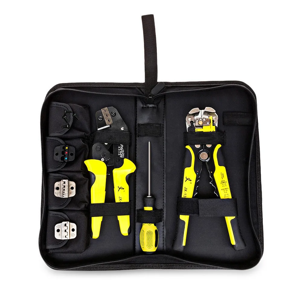 Multi tools Wire Cutter hand Tools Kit Engineering Ratchet Terminal Crimping Plier Crimper+Wire Stripper+S2 Screwdiver | Инструменты
