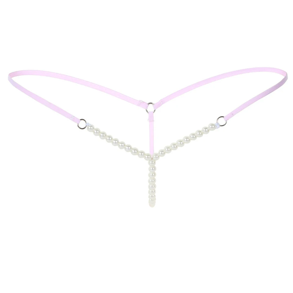 Сексуальные женские стринги и Нижнее белье с жемчугом G String Crotchless PantiesThong трусы