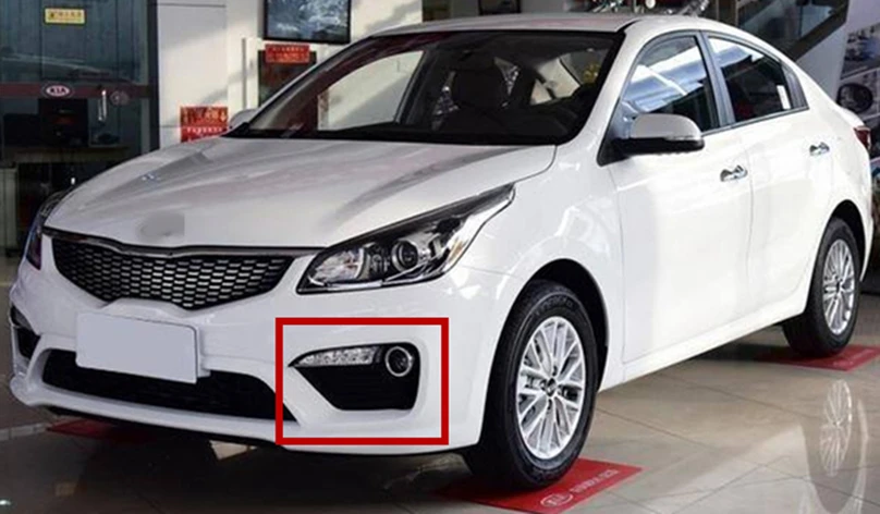 Автомобильных светодиодных фар для укладки волос 2 шт. для KIA K2 Рио светодиодный DRL Габаритные огни 12V Дневной светильник наивысшего качества руководящих светильник дизайн