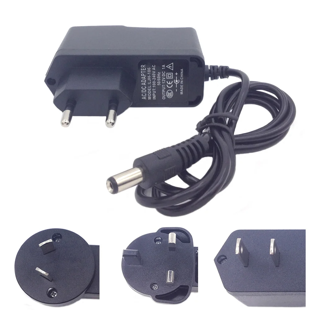 Блок питания для камеры видеонаблюдения/ip-камеры DC 12 V 1A мкА UK plug 5,5 мм x 2,1 мм 100-240 В входные аксессуары системы видеонаблюдения адаптер питания