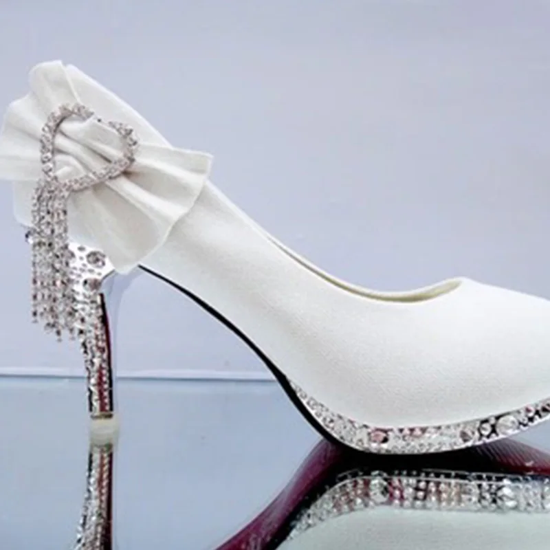 white 7cm Новинка года; женская обувь для вечеринок; пикантные женские туфли-лодочки на высоком каблуке; женские свадебные туфли на тонком каблуке; стразы; туфли на высоком каблуке; YX722 - Цвет: white 7cm