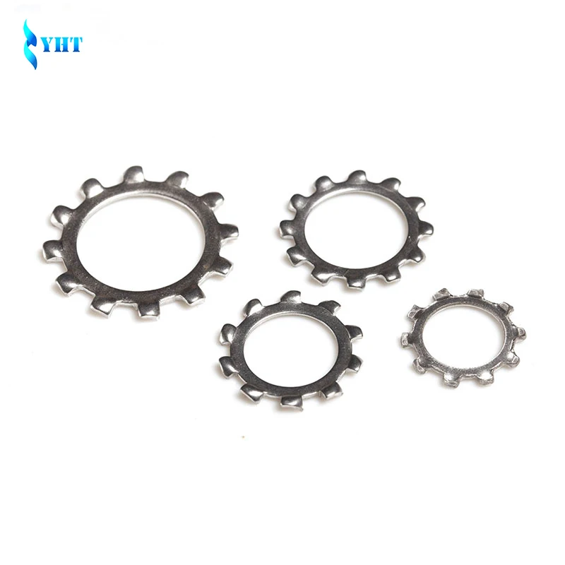 DIN6797A M3 M4 M5 M6 M8 M10 M12 304 Stainless Steel Washer External Teeth anti slip loose gasket Lock Washers GB862.1 SUS304 |