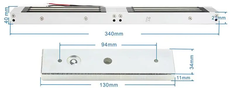 Электрический магнитный дверной замок 12 В двойной электронный 180 кг 350 фунтов