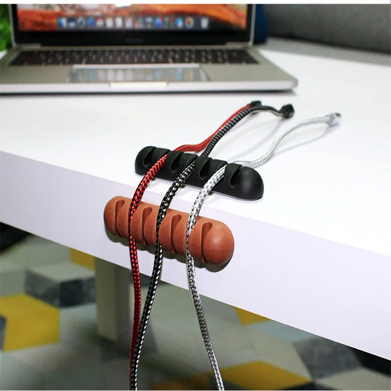 Для мыши наушники органайзер для проводов, наушников силиконовый usb-кабель намотки гибкий кабель управления кабель с зажимами держатель