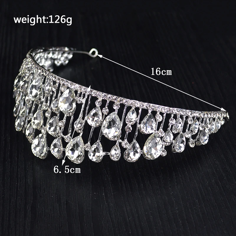 Trendy Vintage Silver Color Crown Baroque Full Crystal Tiara For Bride Wedding Princess Fashion Headdress Hair AccessoriesHG-095 | Украшения