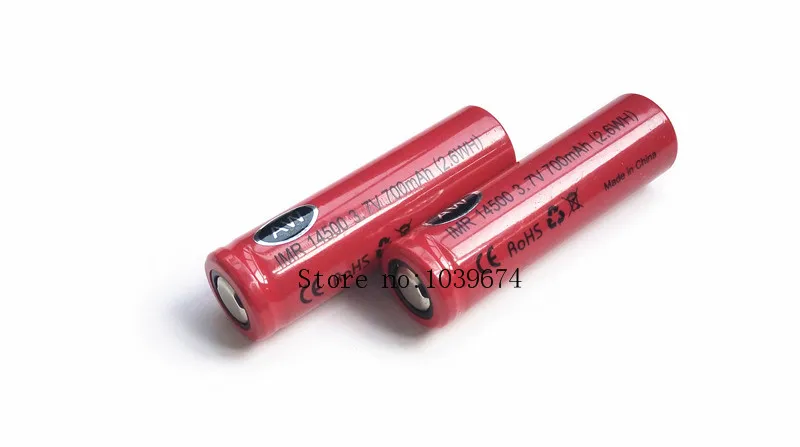 Литий ионный 14500 AA 700mah 3 7 V 2.6WH аккумуляторные батареи для Мощность банка (с плоским