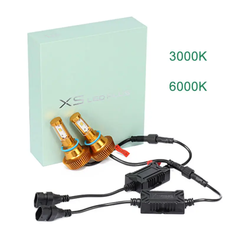 XS двойной Цвет светодиодные фары 45 Вт 4800lm автоматический свет 6000 К и 3000