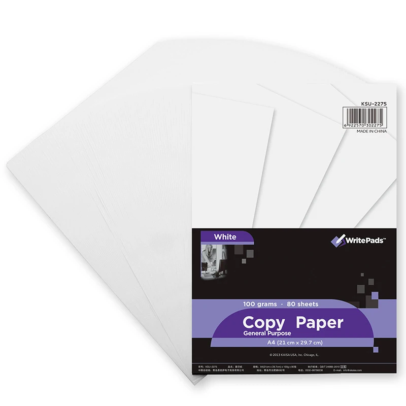 Цветная бумага A4 80 листов 110 г белая плотная цветная для рукоделия печати