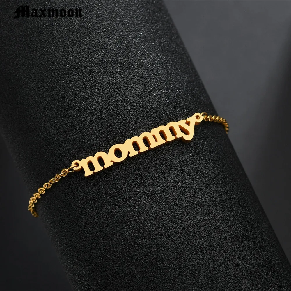Браслеты Maxmoon из нержавеющей стали с подвесками для мам изящные украшения