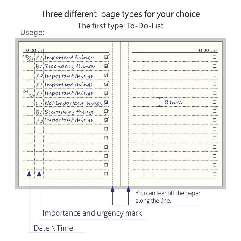 Карманные блокноты A6 для планировщика блокнот линейные страницы простые