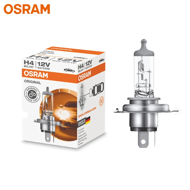 OSRAM Оригинальный H4 Автомобильная Галогенная Фара Авто Лампы Стандартные лампы 12