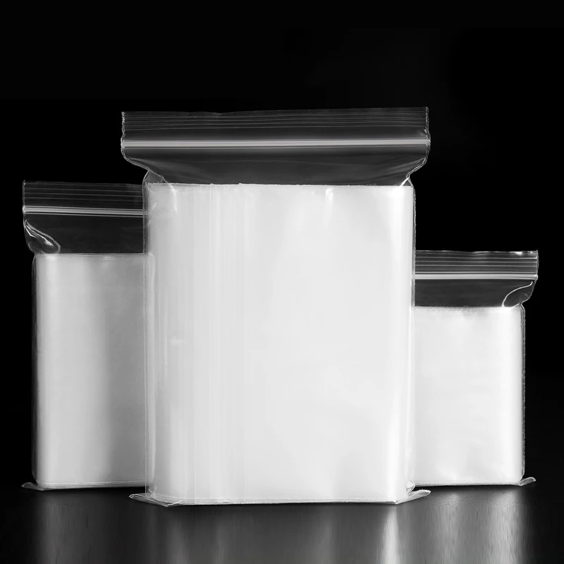 0.16 мм Zip Lock Grip Прозрачные Пластиковые Упаковочные Пакеты Пищевой PE Класс Закуски