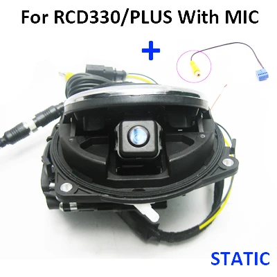 rcd330 wiht mic CCD автомобиль флип логотип обратный Камера для VW Golf 6/7/5 Passat B6 CC Автомобильная эмблема задний вид Камера RGB RCD510 RNS510 RNS315 CVBS RCD330 - Название цвета: rcd330 wiht mic