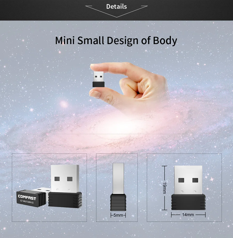 Мини USB Wi fi адаптер 2 4 ГГц 150 Мбит/с 802.11b/G/N|Сетевые карты| |