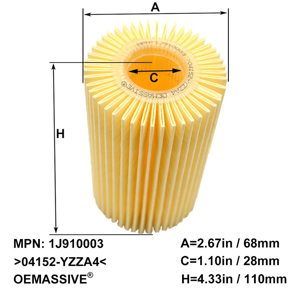 Масляный фильтр для Toyota Tundra XK50 2007 2008 2009 2010 2011 2012 2013 2014 2016 2017 2018 4.6L / 5.7L V8 Engine 04152