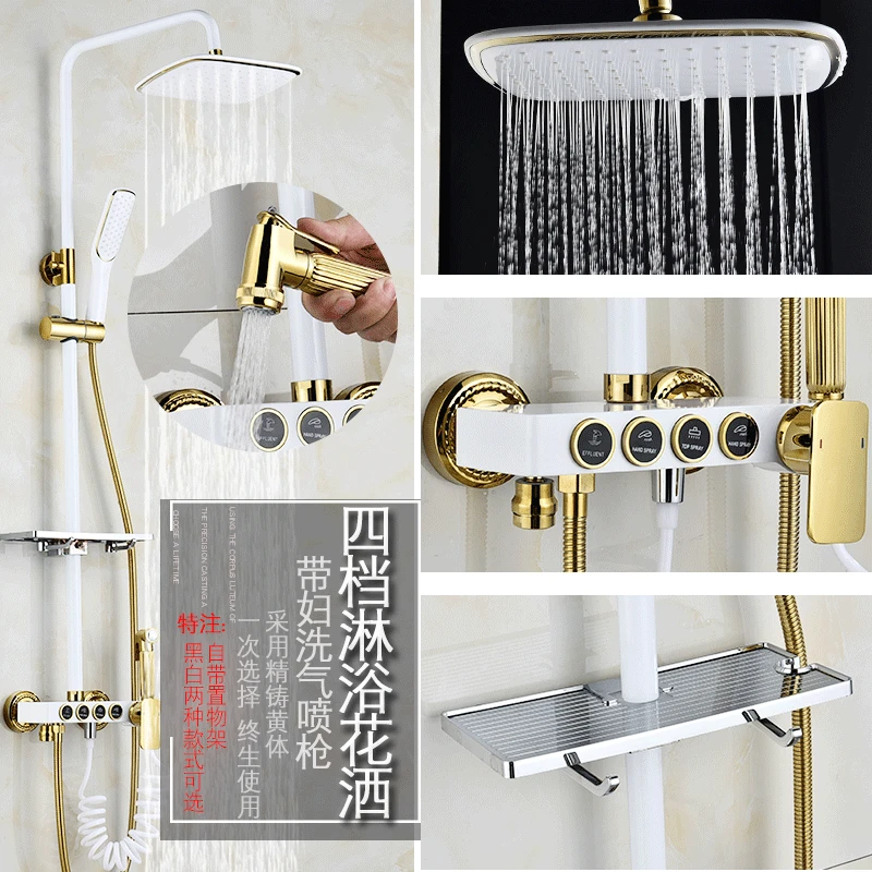 Новая европейская черно Золотая керамическая белая смарт кнопка четыре скорости