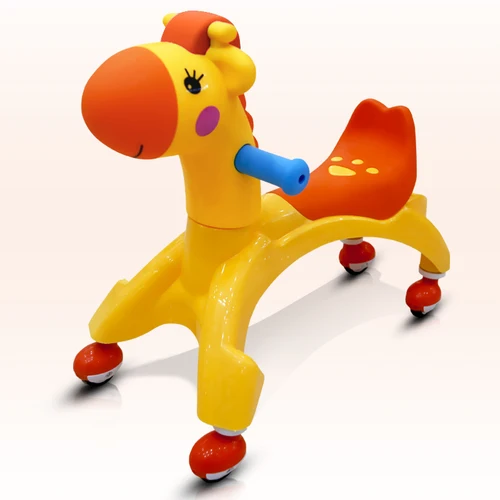 Детская игрушечная машинка для катания на игрушечной машине, ходунки для малышей от 0 до 4 лет, универсальная колесная качающаяся машинка для катания на игрушках - Цвет: Yellow gift Leash