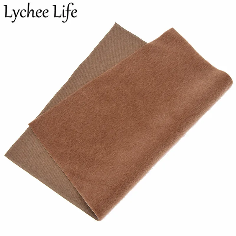 Lychee Life A4 Мех Кожа Флокирование ткань 29x21 см сплошной цвет Флокированная Ткань DIY ручной работы швейная одежда аксессуары поставки