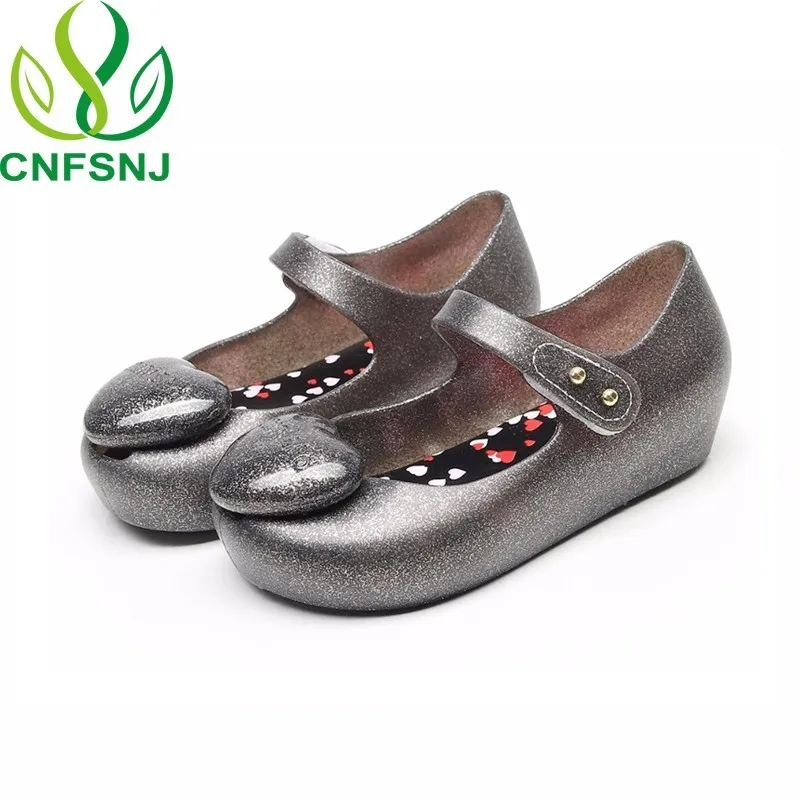 

CNFSNJ brand 3D Love 2020 New Cute Girls Jelly Sandals Children Sandals For Baby Non-slip Princess Beach Sandals 15-18.5cm