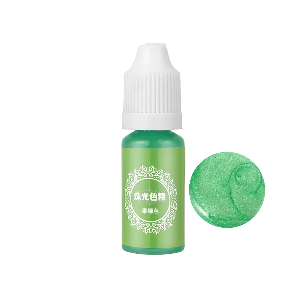 light green 1 шт. Многоцветный 10 мл высокая концентрация УФ смолы жидкий жемчуг окрашивающий краситель пигмент смола эпоксидная смола для DIY ювелирных изделий Ремесла - Цвет: light green