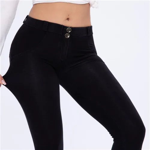 Melody leather non-aniaml брюки, четыре способа растягивания, средняя талия, длинные штаны для йоги, подтяжки ягодиц, черные сексуальные леггинсы для женщин - Цвет: 23MWDBlackJ