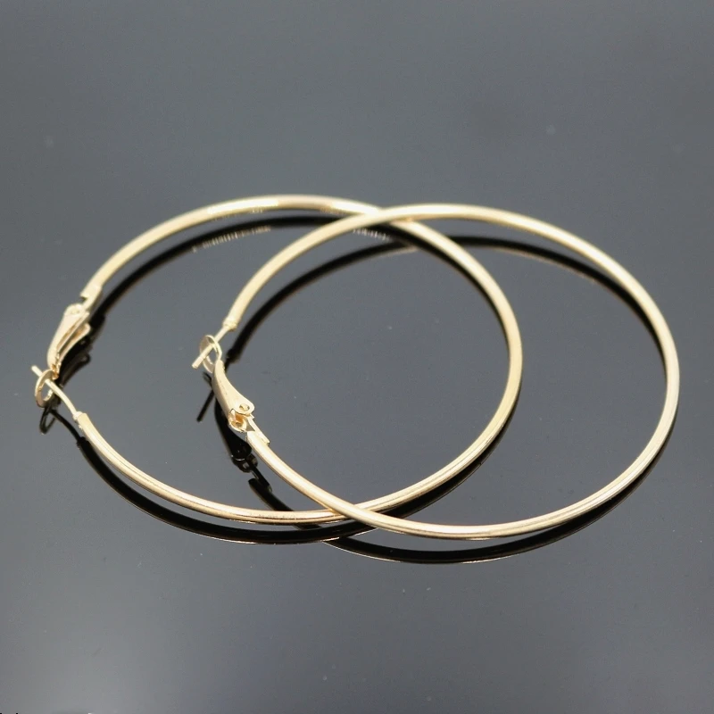 EC2088 Gold/Silver Classic Earrings Hyperbole Big Ring Shaped For Women Fashion Simple Jewelry Party Bar Accessories | Украшения и