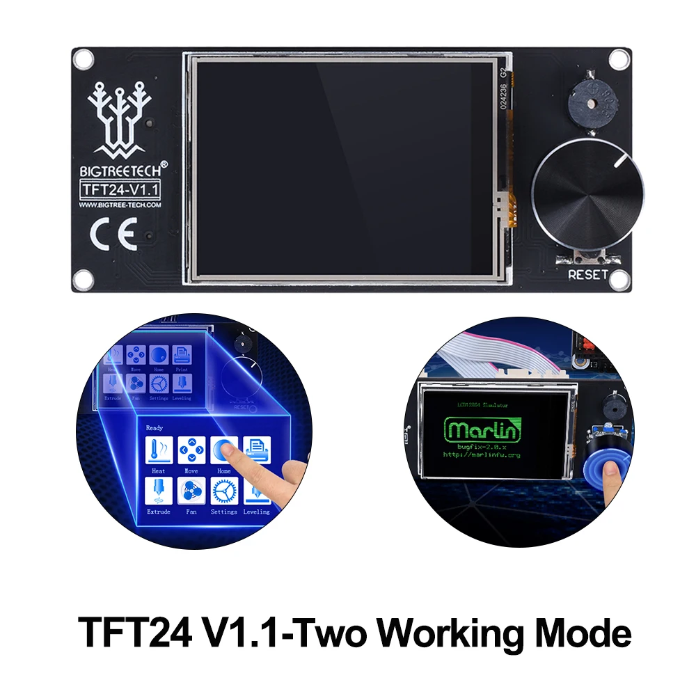 Сенсорный экран BIGTREETECG TFT24 V1.1 совместимый с ЖК дисплеем 12864vs MKS TFT2.4 tft35 для SKR V1.3 PRO