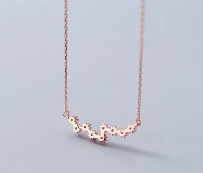 100% real 925 Sterling Silver Fine Jewelry Prong White cz Golden aurora Pendant necklace GTLX1809 | Украшения и аксессуары