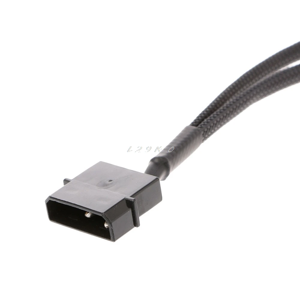 1 шт. 27 см от до 2 Way Y сплиттер с рукавами 4 контактный Molex Male 2x 3 контактный/4