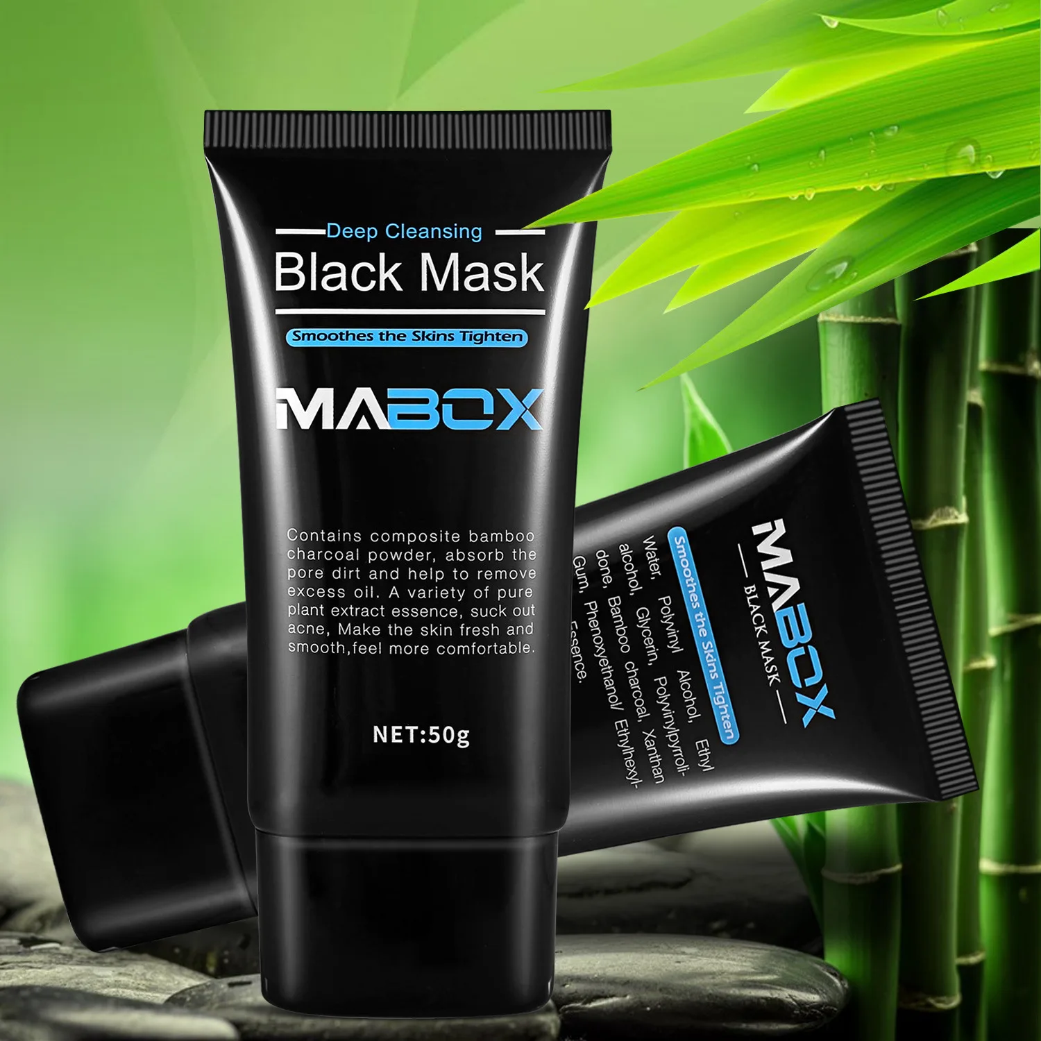 Горячая Mabox бамбуковый уголь Очищающая отшелушивающая маска для удаления черных точек глубокое очищение для AcneScars пятна морщин лица TSLM2