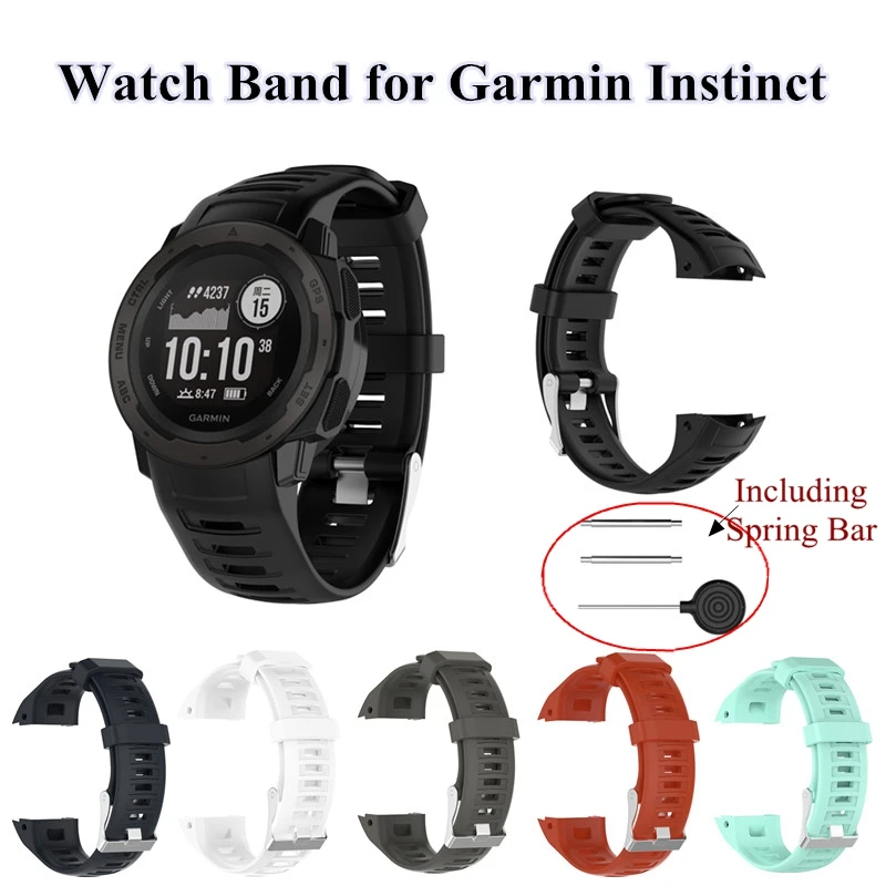 Ремешок силиконовый для смарт часов Garmin Instinct резиновый сменный Браслет наручных